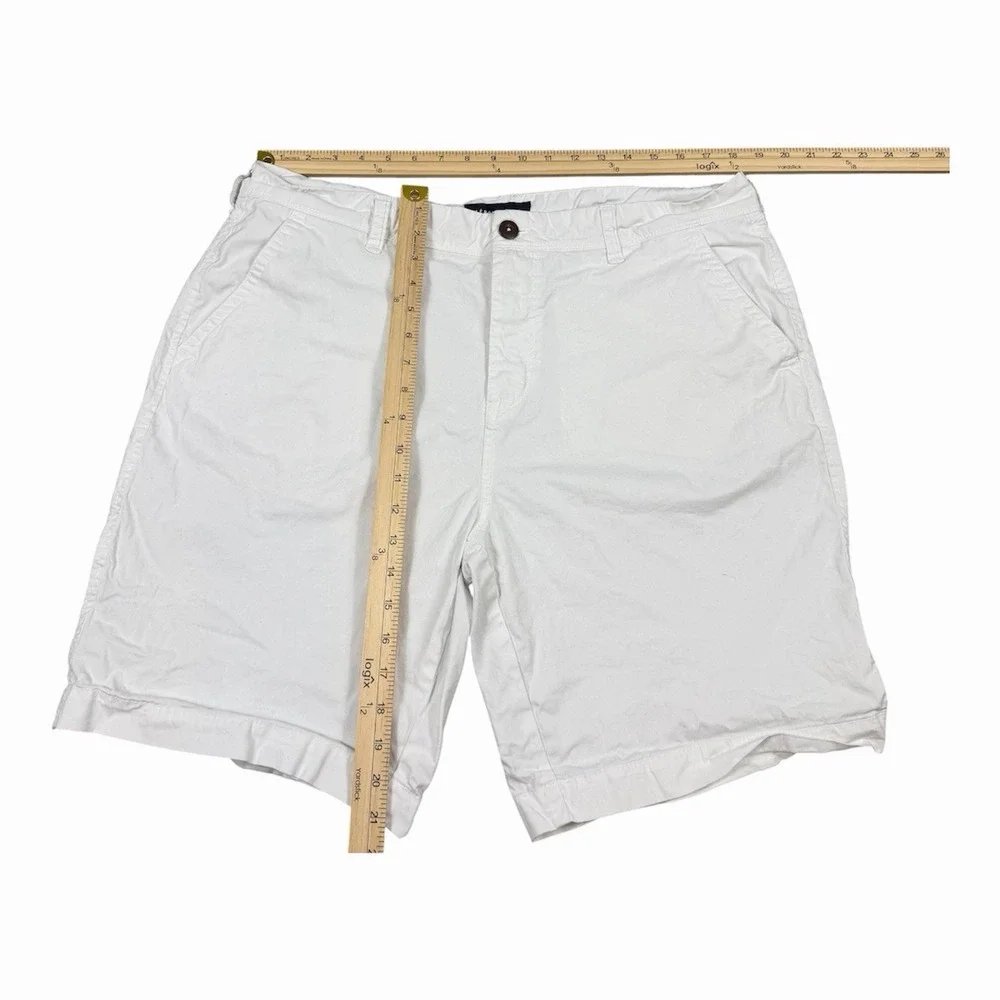 Aeropostale Men's Chino Shorts Mid Rise Regular Fit White Size 36